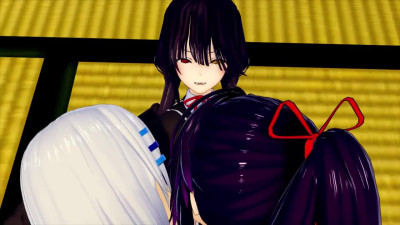 FUTA DATE A LIVE Kurumi X Tohka and Origami Tobiichi (3D HENTAI)
