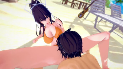 A Certain Magical Index: BEACH SEX WITH KAORI KANZAKI (3D Hentai)