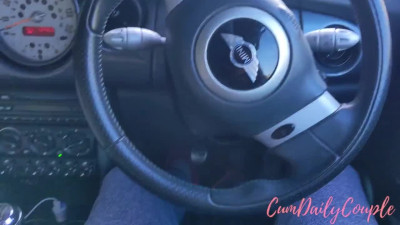 Public Handjob in Car Park - CumDailyCouple
