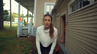 Sports Bra VS no Bra on a Pogo Stick - Piper Blush