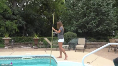 Nikki Sims Pool Cleaner Full Video Topless Big Tits