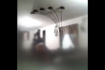 Mom Walks in 2 Sons Running a Train