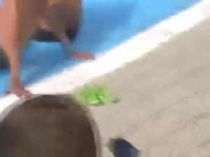 Cracked Out Girl Has Bad Trip At Public Pool