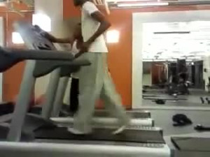 Idiot Busts His Face Jumping On A Treadmill