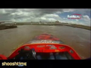 POV of Crashing Speedboat Missing Man By Inches
