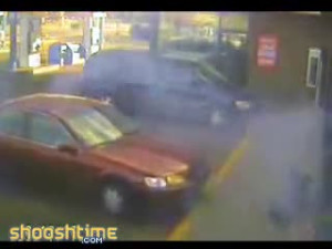 Dumb Woman Mixes Gas Pedal Up With The Brake Twice In A Row