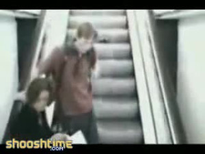Woman Randomly Comes Crashing Down The Mall Escalator
