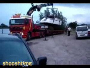 The Absolute Wrong Way To Drop A Boat Into The Water