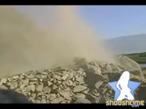 Road Bomb Pisses Off A Huge Wasp Colony