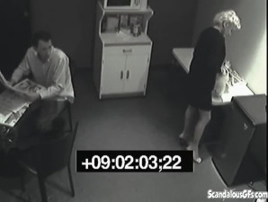 Secret pissing slut screws over her colleague