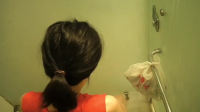 Big erect nipples of asian stepmom (shower cam)