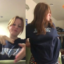 On and off big titty teen