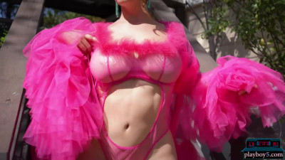 Big boobs latina MILF from Venezuela named LaSirena69 shows off her tits