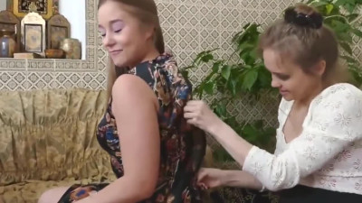 old and young lesbians play with pussies