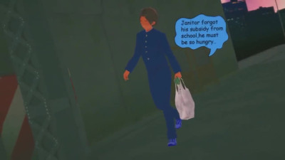 Schoolgirl and Homeless Man