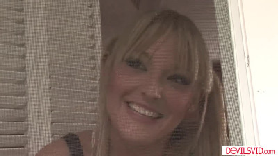 Big tits teen seducing then getting fucked by guy next door
