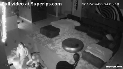 IPCAM – American couple fucks in the living room