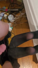 Redhead homemade British feet tights