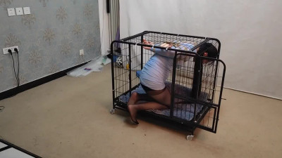 Pet girl in cage 8