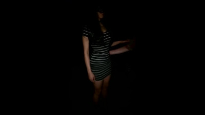 Shy girlfriend meets two fan and sucks dicks outdoor to drink and get cum covered