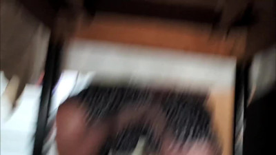 My mother-in-law spreads her legs under the table