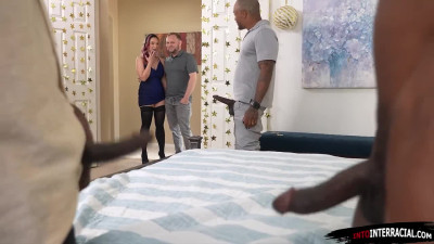Milf asian wife gets three big black cocks for anniversary