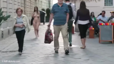 Stella Cox Walking Completely Naked In Public (720)