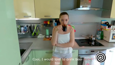 Russian Teen Seduces Husbands Friend for Orgasmic Fun