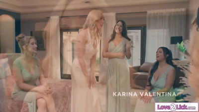 We are all licking the brides pussy to become maid of honor