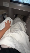 Hot sexy slut masturbating in business class flight! bunnybrownie!public flashing