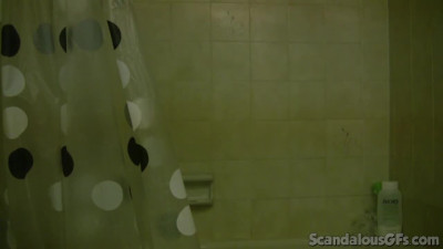 Busty shower teen GF teases the camera