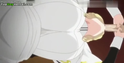 Kinky busty babe in uniform tits fuck her man