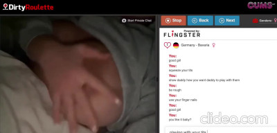 Omegle Porn DirtyRoulette Submissive slut uses a nipple sucker