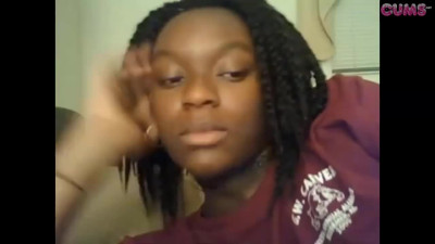 Omegle Porn Big-Booty-Assed Ebony Orgasms w/ Vibrator🔊