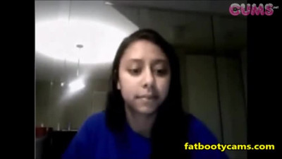 Omegle Porn [Omegle] Latina undresses and bates