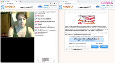 Omegle Porn Random teen plays omegle game with sound