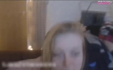 Omegle Porn Horny Blonde Cums With Her Dildo