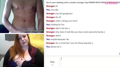 Omegle Porn Chubby Bitch Showing Her Melons