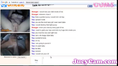 Omegle Porn Omegle Girl gone Crazy after looking my Huge Cock