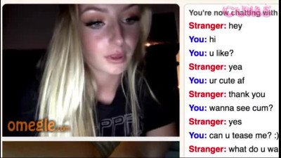 Omegle Porn Cute Blonde Omegle Girl Rubs Her Perky Tits #414078
