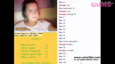 Omegle Porn Hot Girl Plays The Omegle Game.Mp4