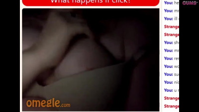 Omegle Porn Beautiful teen from omegle cums twice and licks it