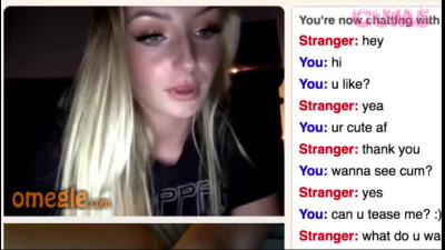 Omegle Porn Cute Blonde Omegle Girl Rubs Her Perky Tits #419275