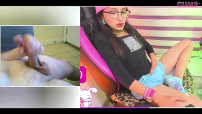 Omegle Porn Camgirl Watching Cock Cum Cam2Cam #422298