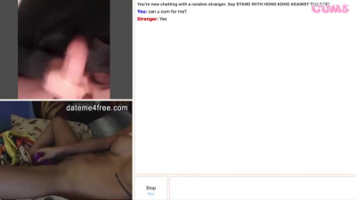 Omegle Porn Naughty Babe Pleasuring Herself With Her Big Dildo