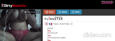 Omegle Porn Omegle/DirtyRoulette Horny French Girl Obeys