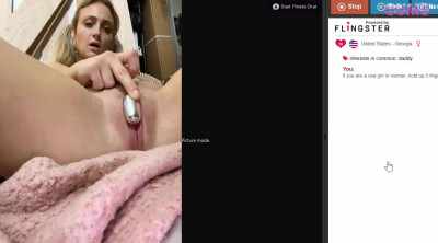 Omegle Porn 18 Flingster Blondie Cums And Squirts Loads Pussy