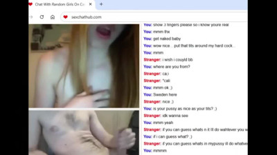 Hot blondie cums with me random chat