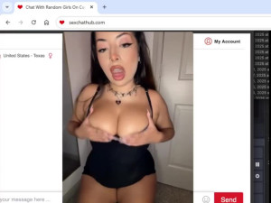 Super hot big tits babe teasing on chat