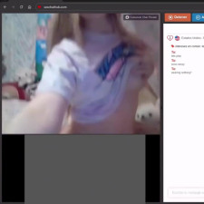 Blonde cutie showing tits on chat